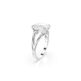 Stilla ring, Octagon cut, White, Silver-tone finish